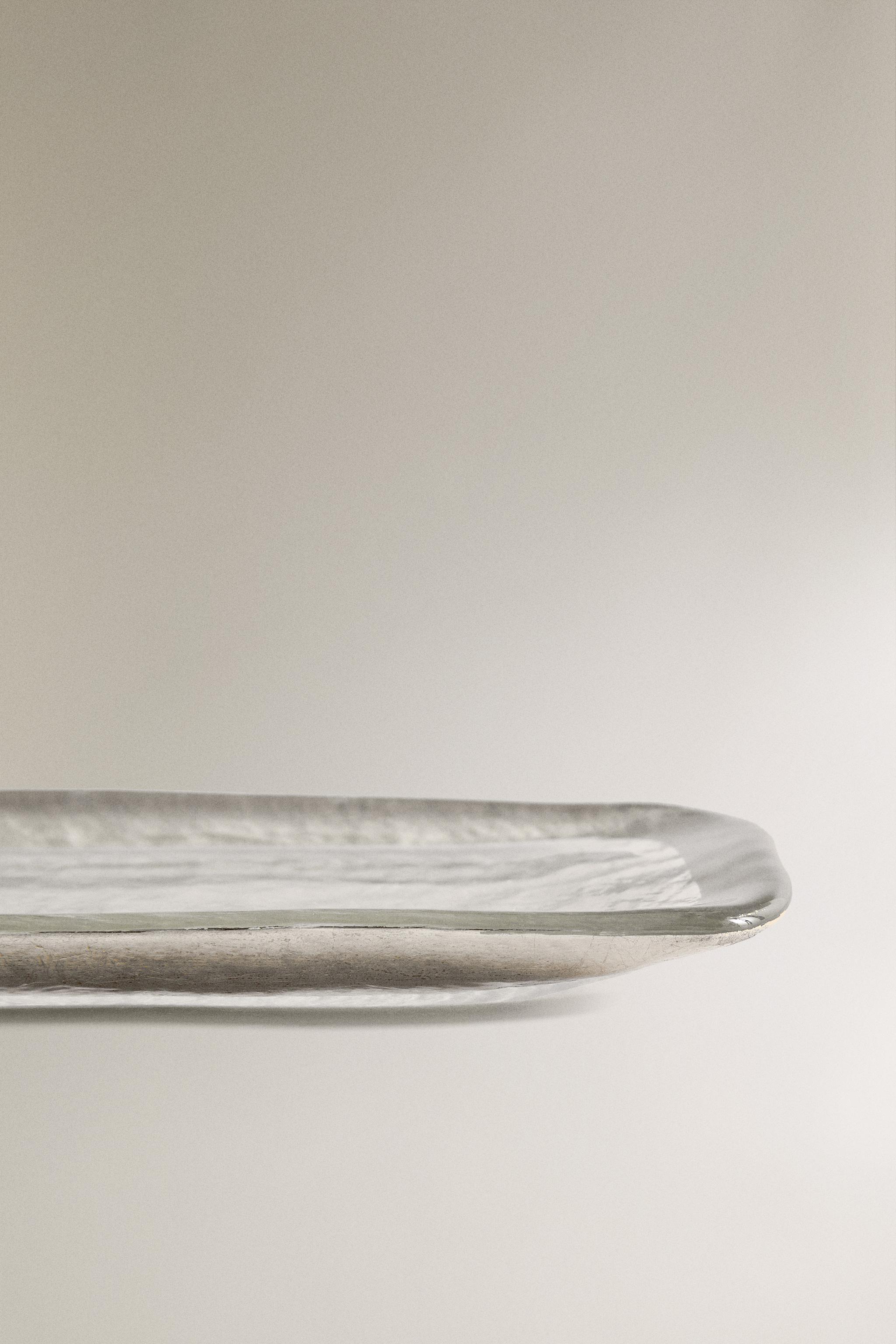 PLAT VERRE RECYCLABLE BORD DORÉ